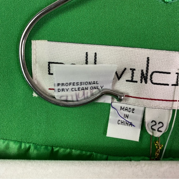 Vintage Green Beaded Scalloped Collar Jacket 22 2XL NEW NWT - Picture 9 of 10